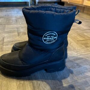 Coach Black Quilted Boots Size 11